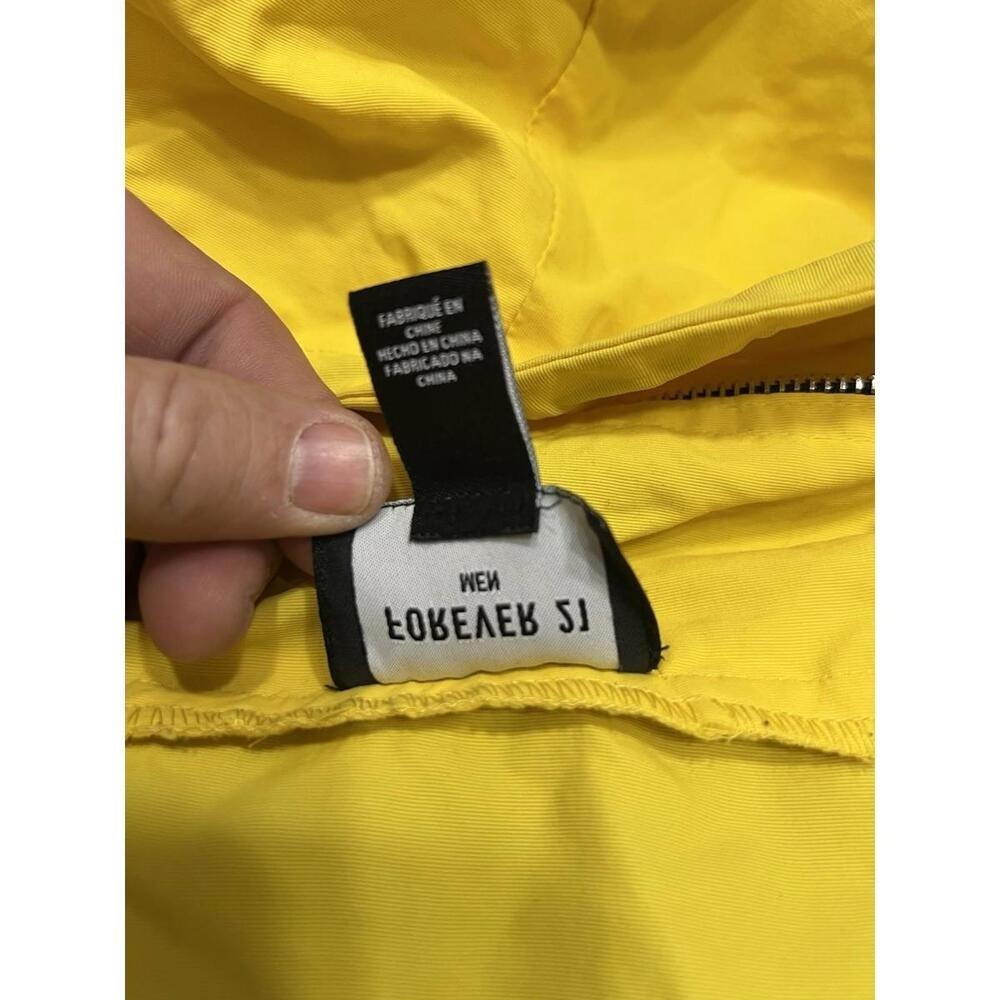 Forever 21 Men Yellow Sport Zone 1996 Pullover Windbreaker Jacket Size L - Picture 9 of 14